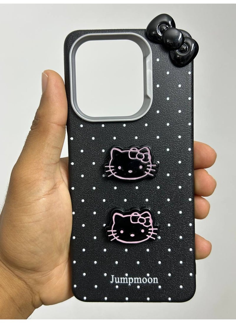 Jumpmoon Dotted Kitty Bow Back Case Compatible with Honor X7C - Image 2