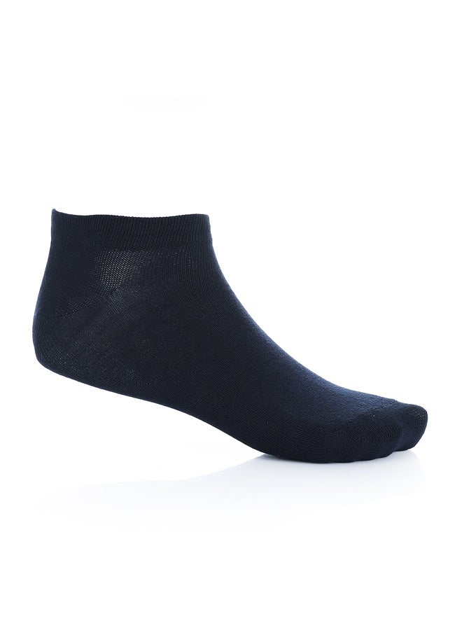 Andora Low Cut Plain Classic Socks _ Navy Blue - Image 4