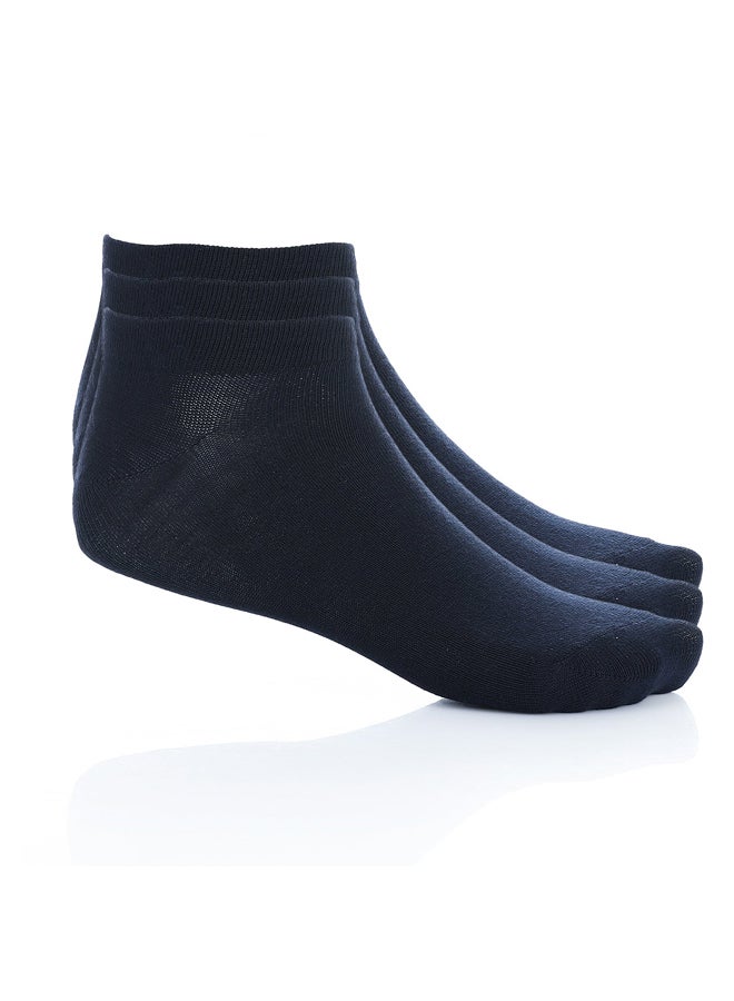 Andora Low Cut Plain Classic Socks _ Navy Blue - Image 5