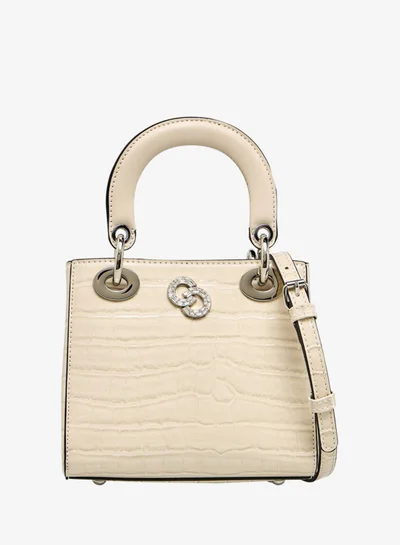 Celeste Textured Tote Bag with Detachable Strap and Button Closure