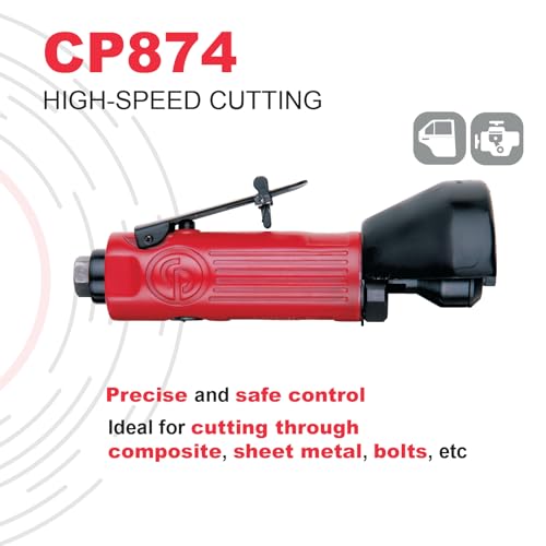 Chicago Pneumatic CP874 - Air Cut Off Tool, Automotive Body Shop & Home Improvement Projects, Pipe, Fiberglass, Woodworking, Construction, Demolition, 3 Inch (75 MM), 0.5 HP / 370 W - 22,000 RPM - Image 3