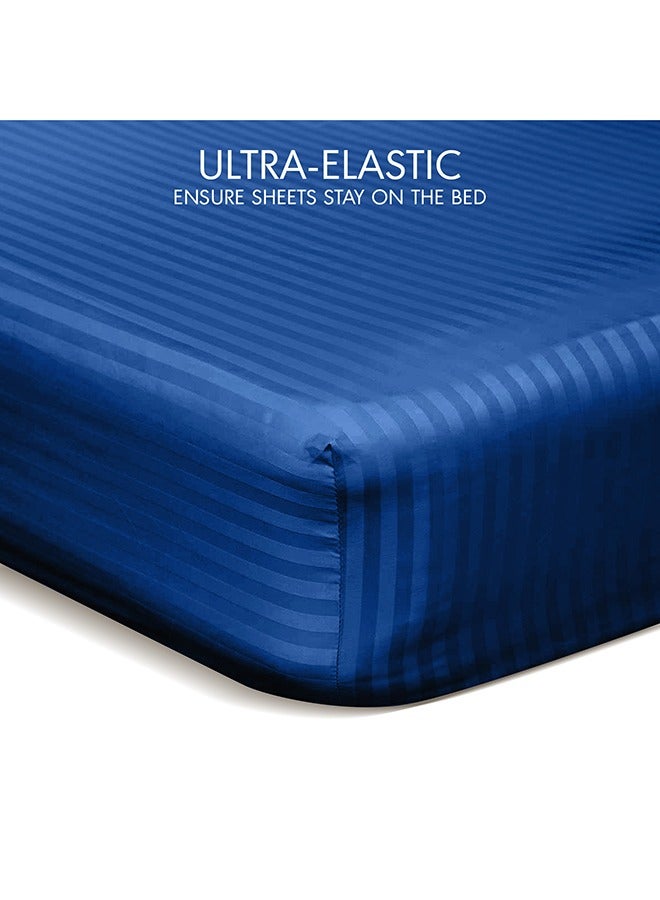 Hotel Linen Klub طقم لحاف فندق كلوب القابل للعكس - ناعم للغاية من ألياف الميكروفايبر المنسوجة، سمك 200 جرام لكل متر مربع، الحجم: فردي 160 × 200 سم، اللون: أزرق ملكي ورمادي فاتح - Image 5