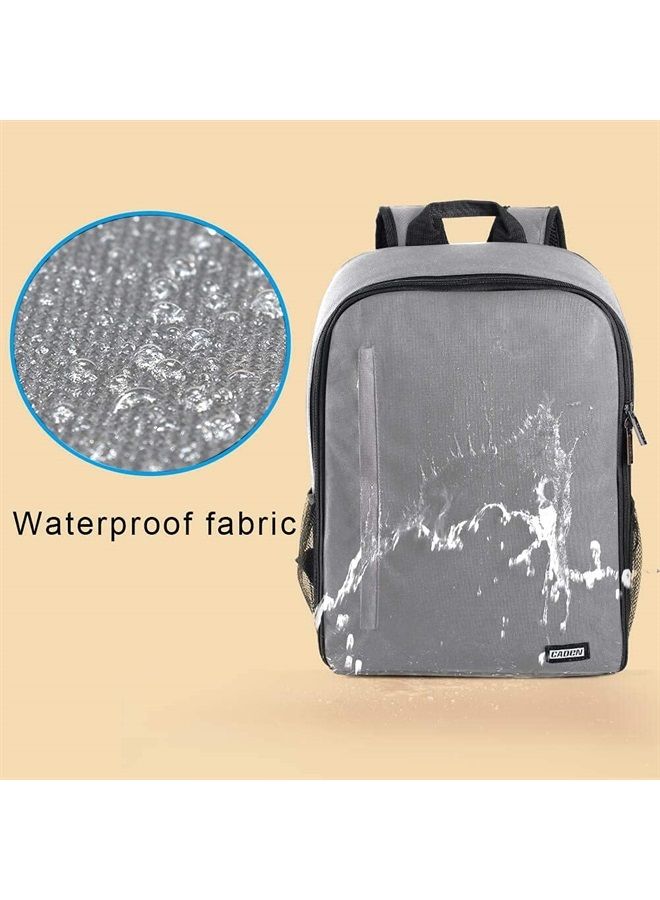 Caden Camera Backpack Bag Professional for DSLR/SLR Mirrorless Camera Waterproof, Camera Case Compatible for Sony Canon Nikon Camera and Lens Tripod Accessories Gray - Image 5