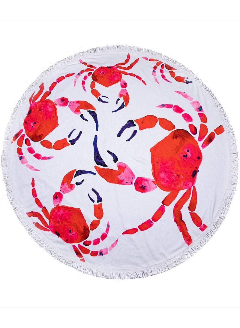 Anemoss Crab Round Beach Towel - Image 1