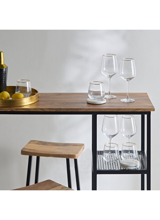 Home Box Royal 6-Piece Crystal Stemware Glass with Rim 610 ml  - Image 5
