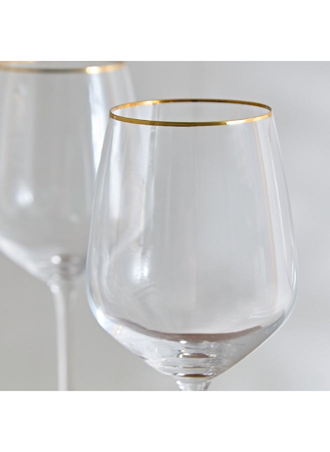 Home Box Royal 6-Piece Crystal Stemware Glass with Rim 610 ml  - Image 3