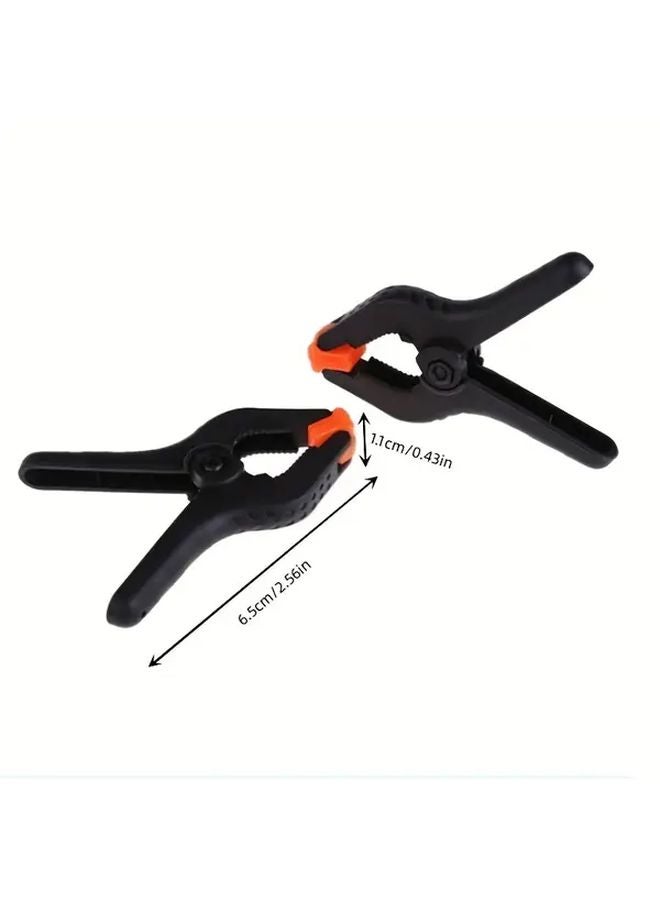 20pcs 2 Inch Plastic Spring Clamps Heavy Duty Non Slip Orange Grips For Woodworking - Image 4