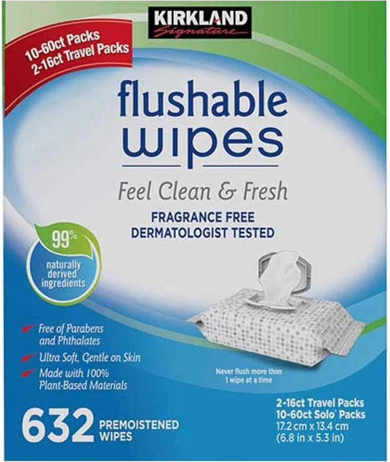 Kirkland Signature Flushable Wipes - 632 Count