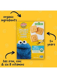 Earth's Best Earth's Best Organic Kids Snacks, Sesame Street Toddler Snacks, Organic Letter of the Day Cookies for Toddlers 2 Years and Older, Vanilla, 5.3 oz Box (Pack of 6)  - Image 2