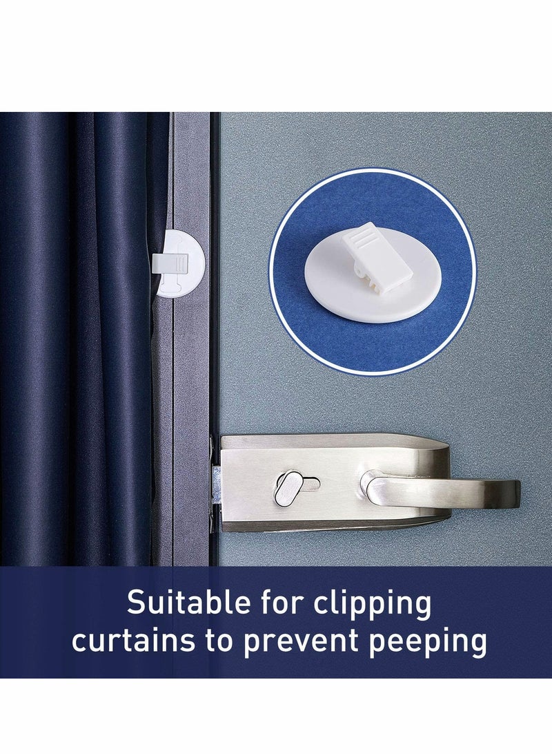 KASTWAVE مشابك ستارة الحمام اللاصقة، واقي ضد الرياح لرذاذ الحمام، مشابك وزن ستارة الحمام للمنزل، مشابك رذاذ الحمام، مشابك ستارة مقاومة للرياح، حماية ضد رذاذ الحمام اللاصقة (4 قطع) - Image 4