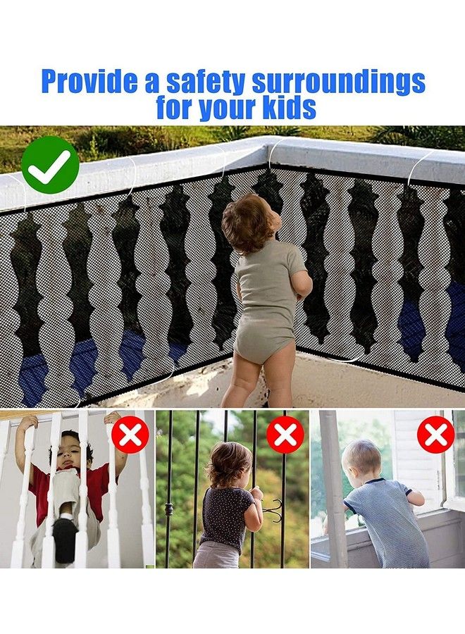 Kiddale Baby Safety Net For Staircase;Railing Guard For Baby Safety Balcony;Child Safety Net For Balcony;Staircase Baby Safety;Stairs Guard For Kids;Child Safety Productpack Of 2(3M By 1.1M Wide Each)Black - Image 5