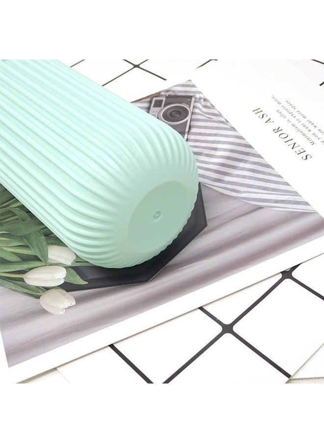 2Pcs Travel Toothbrush and Toothpaste Cup Holder, Portable Toothbrush Case for Storage Toothbrushes and Toothpaste, Toothbrush Case Box Holder Container for Camping Bathroom School Trip (Pink Green)  - Image 5