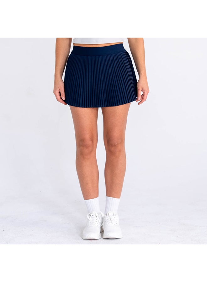 Sports Anti-exposure Tennis Skirt Women's Quick-drying Sports Fitness Tennis Wear Half-length Pleated Skirt Fitness Skirt