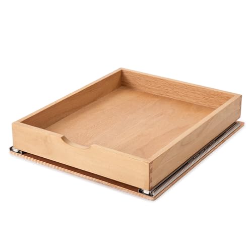 Draworia Pull Out Cabinet Drawers - 6x2 Size Options (12-23'W,18-21'D), Pre-Assembled with Soft Close Slides, Solid Beechwood, Easy Installation (18'W x 21'D) - Image 1
