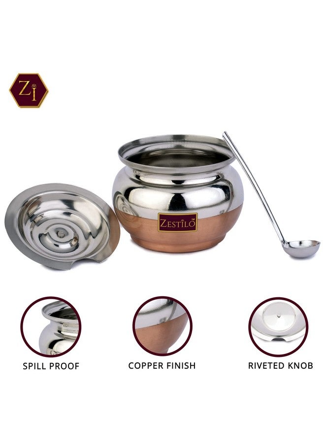 ZESTILO Ghee Pot, Ghee Container, Ghee Pot with Spoon, Oil Dispenser, Oil Pot, Oil jar, Ghee Dispenser Capacity of 280 ml - Image 5