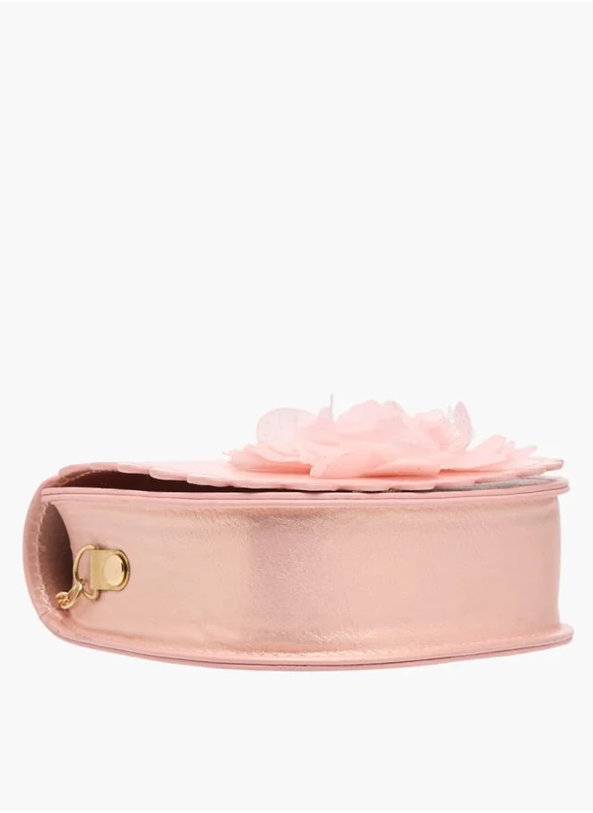 Flora Bella By Shoexpress Girls Applique Detail Sling Bag With Magnetic Closure Ramadan Collection