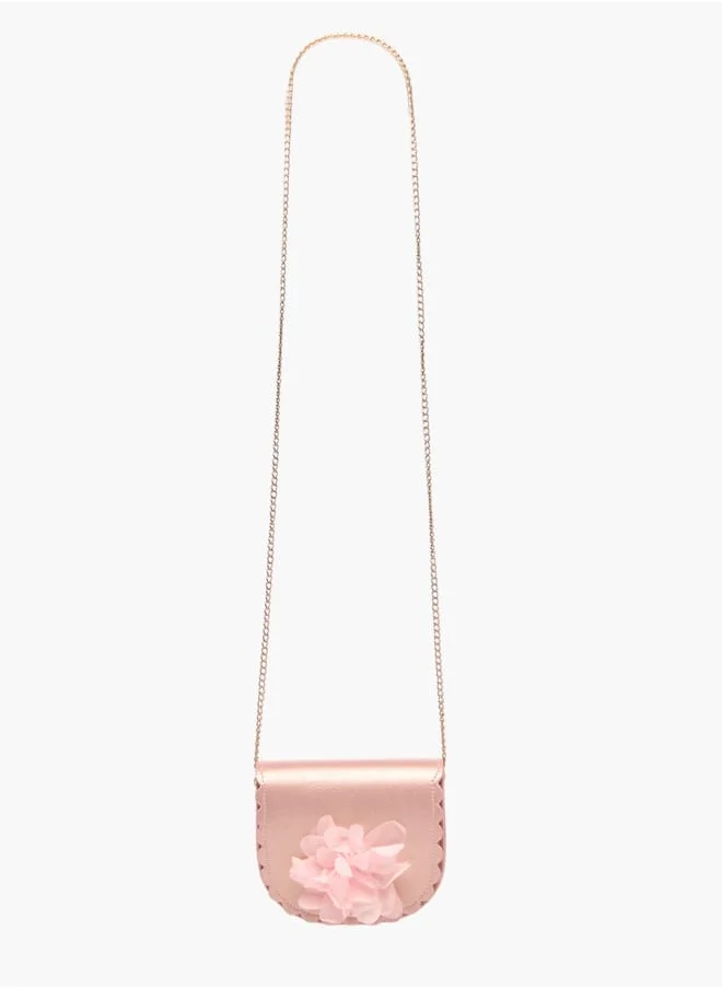 Flora Bella By Shoexpress Girls Applique Detail Sling Bag With Magnetic Closure Ramadan Collection