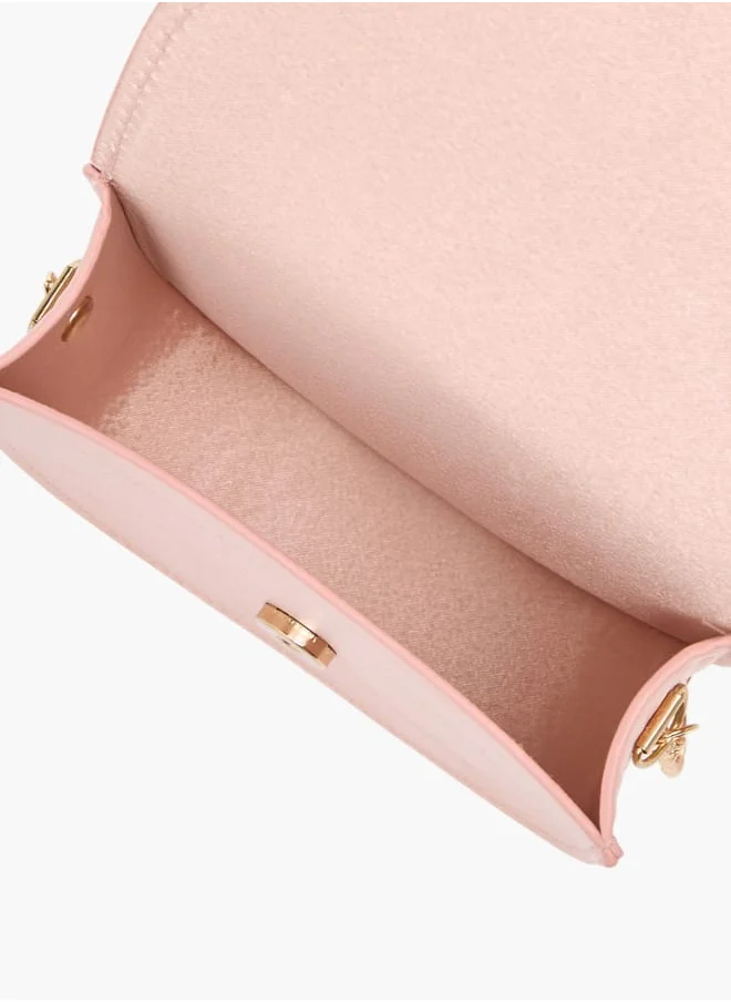 Flora Bella By Shoexpress Girls Applique Detail Sling Bag With Magnetic Closure Ramadan Collection