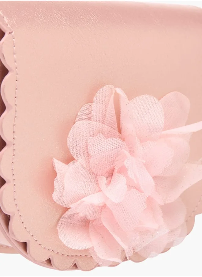 Flora Bella By Shoexpress Girls Applique Detail Sling Bag With Magnetic Closure Ramadan Collection