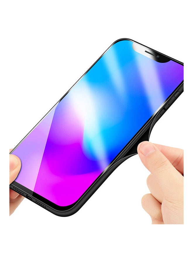 إسكدنيا غطاء حماية خلفي مصنوع من الزجاج المقوى لهاتف أبل آيفون 7/ 8 أسود/أحمر - Image 4