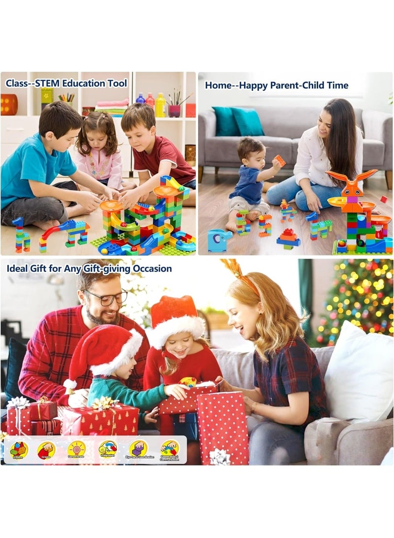 CHU DAI Marble Run Building for Kids: STEM Building Blocks Set Compatible Classic Blocks - Educational Toys for Kids Home School - Birthday Gift for Boys Girls  - Image 5