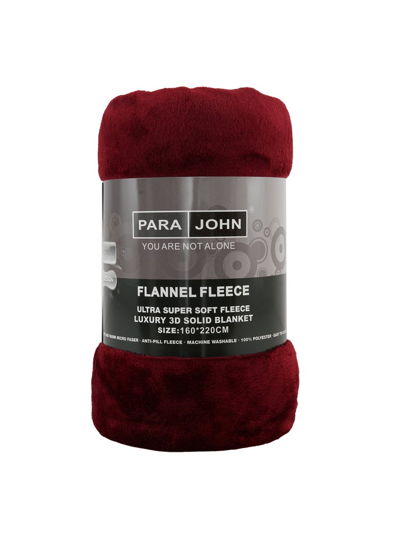 PARAJOHN - Flannel Fleece Blanket Double (200x230) for All Season ,Fluffy Blanket Warm Bed Throws for Sofa & Bed ,Comfortable and Soft Double Flannel Fleece Blanket - Image 1