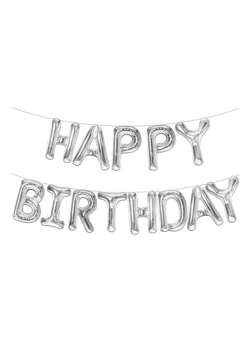 هايلاند لافتة عيد ميلاد سعيد من رقائق الفضة لتزيين أعياد الميلاد للأطفال والرجال والنساء - Image 1