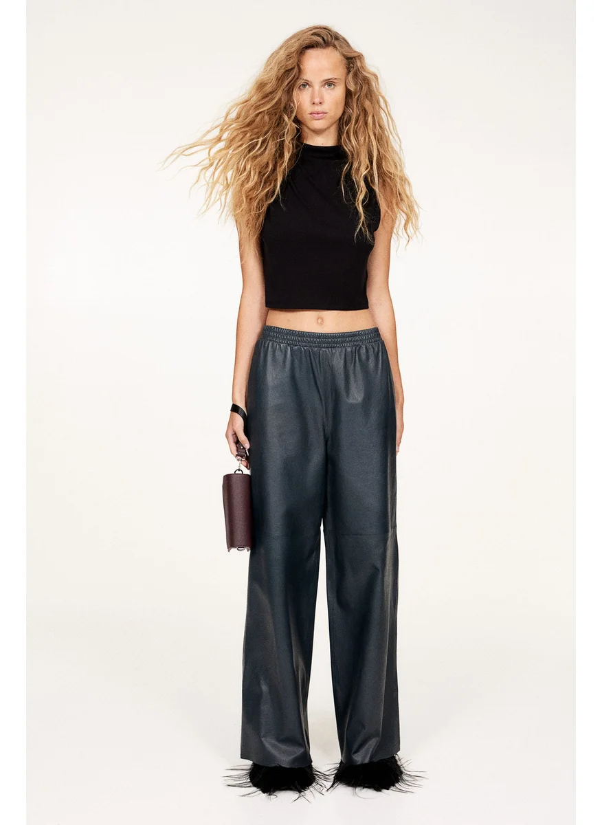 H&M Ribbed Turtleneck Top