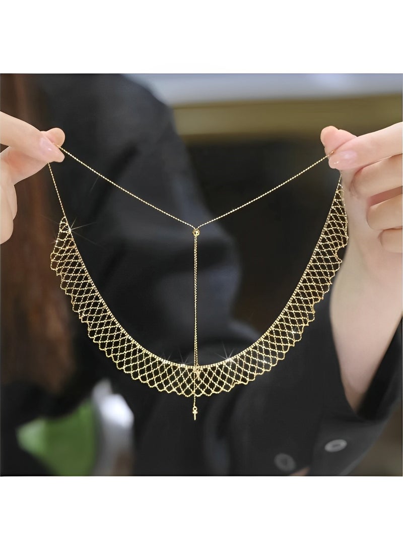 REOCLE Women's Necklace Premium Tassel Pearl Double Bead Pendant Necklace Pearl Chain Choker Necklace Baroque Pearl Pendant Necklaces Simple Jewelry Gifts  - Image 5