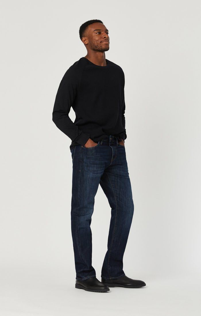 Mavi Matt Classic Men's Straight Leg Jeans, Mid-Rise Relaxed Fit Jeans for Men, Dark Stanford, Dark Wash Blue Jeans, 34W x 30L - Image 2