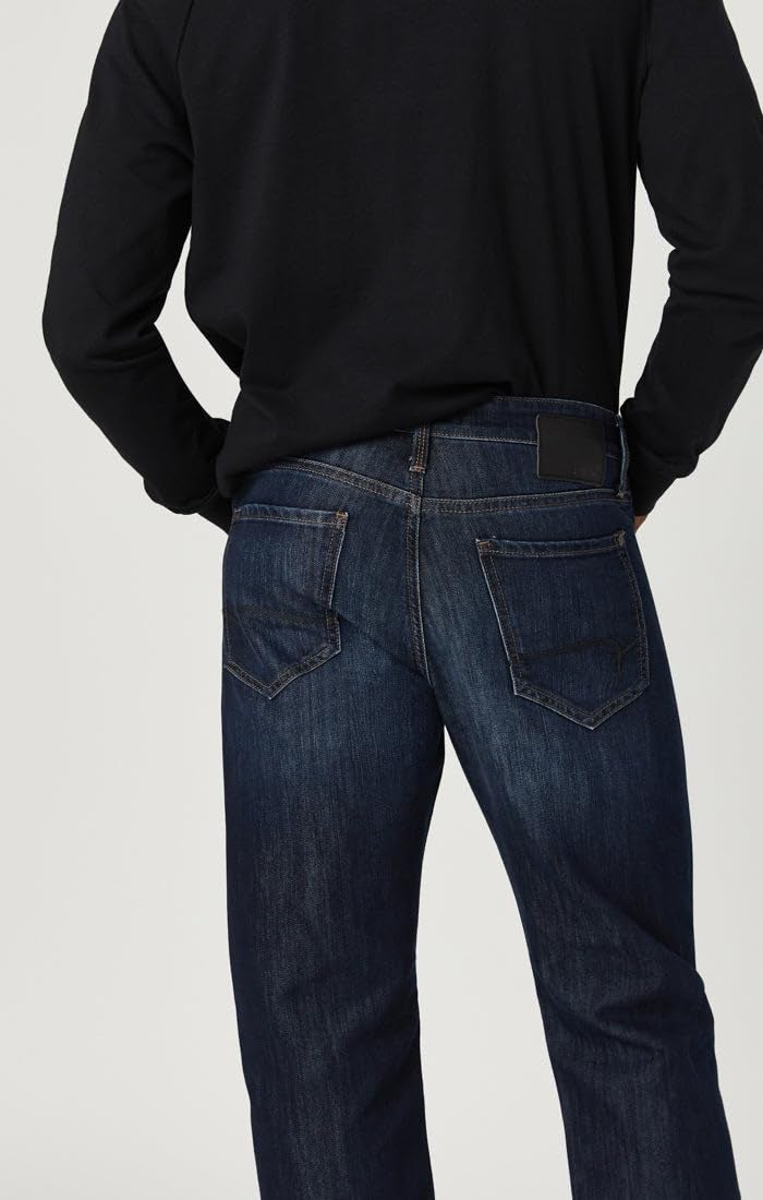 Mavi Matt Classic Men's Straight Leg Jeans, Mid-Rise Relaxed Fit Jeans for Men, Dark Stanford, Dark Wash Blue Jeans, 34W x 30L - Image 3