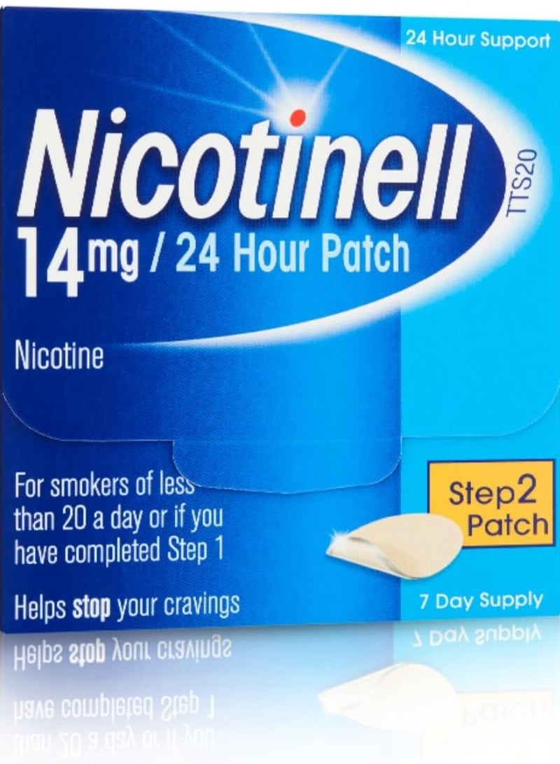 Nicotinell Nicotine Patch, Step 2, 14 mg, Pack of 7 - Image 1