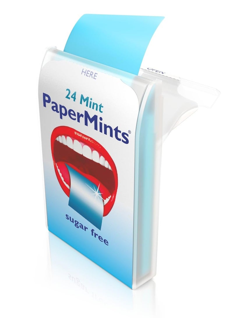papermints Two Pieces of Mint Mouth Freshener Strips for Fresh Breath 2X24 Strips - Image 4