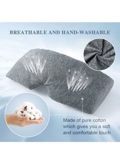 Arabest 100% Handmade Cotton Sleep Mask Blackout - Comfortable & Breathable Eye Mask for Sleeping Adjustable Blinder Blindfold Airplane with Travel Pouch - Best Night Companion Eyeshade for Women Men Kid  - Image 5