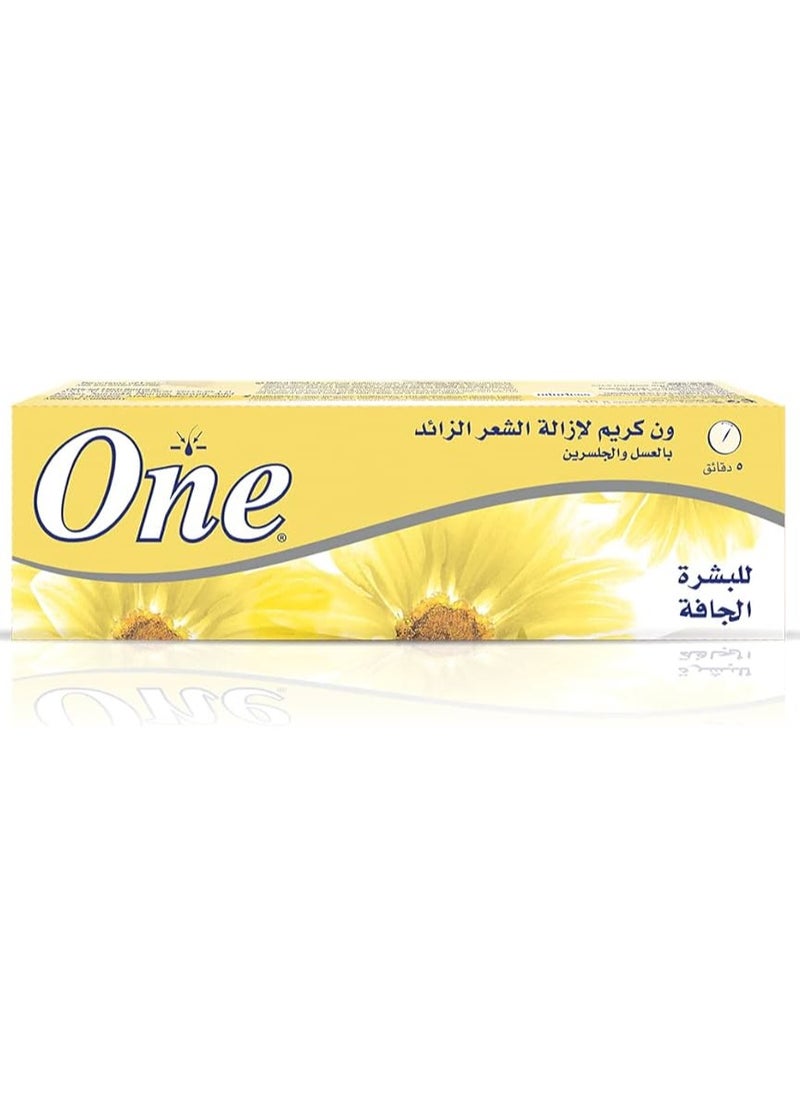 One Hair Removal Cream Enriched With Honey & Glycerin For Dry Skin 140 Gm 