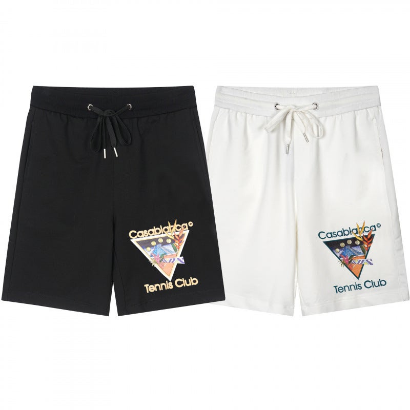 Casablanca Trendy Cartoon Printing Fashion Couples Casual Loose Shorts - Image 5