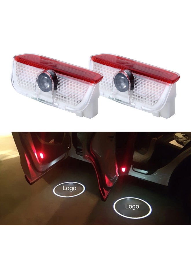 Loquat 2-Piece LED Car Door Welcome Logo Car Brand 3D Shadow Light For Volkswagen - Image 2