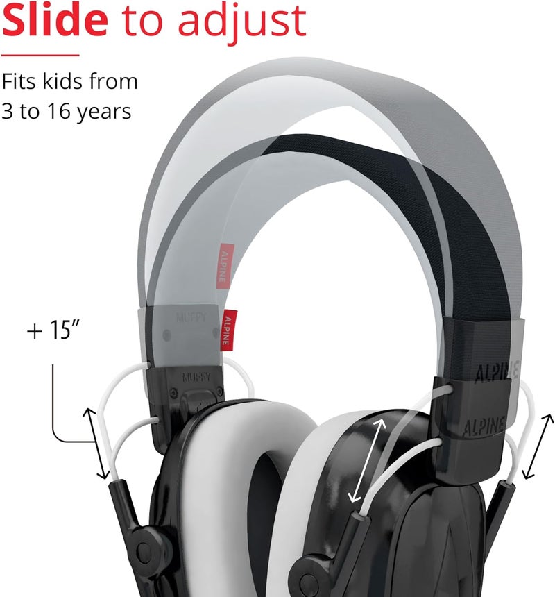 Alpine Muffy Noise Cancelling Headphones for Children aged 3 to 16 Years – Superior Quality Children's Noise Cancelling Headphones – Comfortable Hearing Protection with Adjustable Headband - Image 3