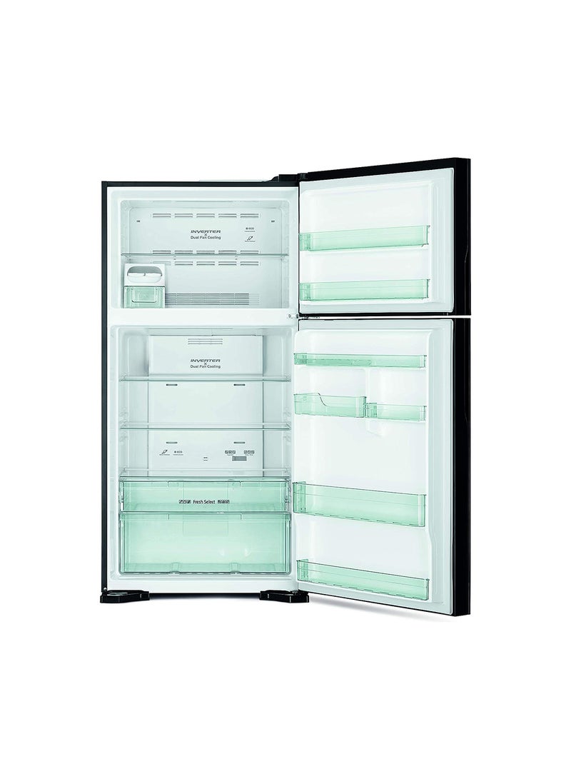 HITACHI 655L Gross Capacity Top Mount Double Door Refrigerator, Inverter Compressor, 2 Doors Fridge With Dual Fan Cooling, Twist Ice Tray, Dual Sensing Control, Premium 655 L RV655PUKOKPSV Silver - Image 2