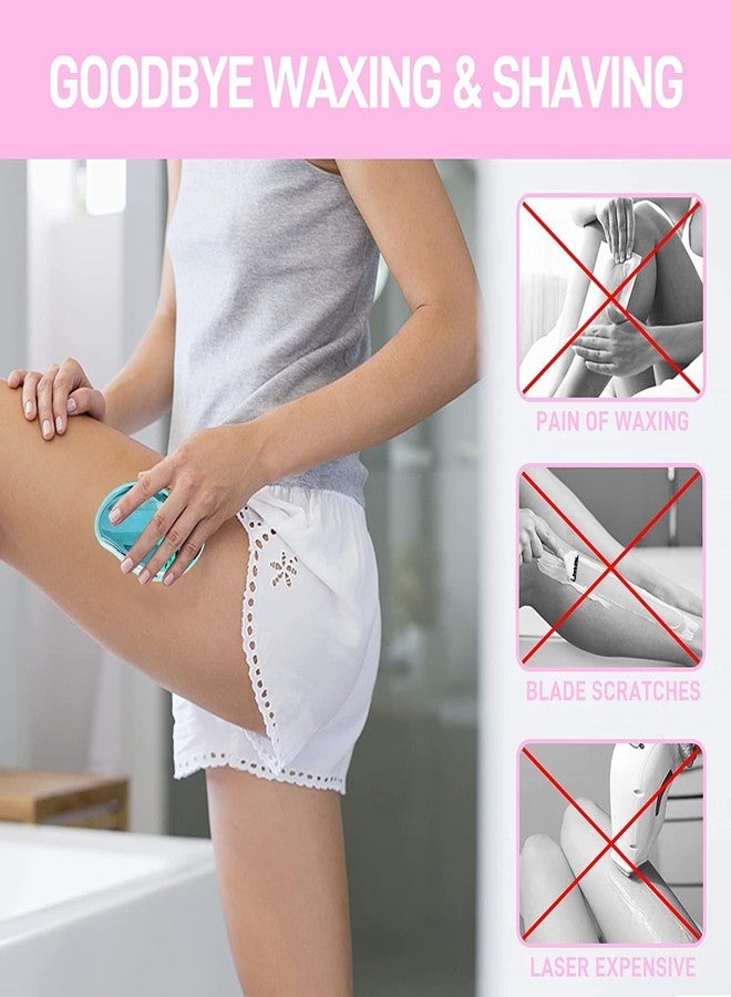 FLETIX Crystal Hair Eraser Stone, Painless Magic Crystal Hair Remover for Women Men, Hair Removal Eraser Exfoliator Tool for Arms Legs Back Bikini Body Any Part (Multicolor) - Image 2