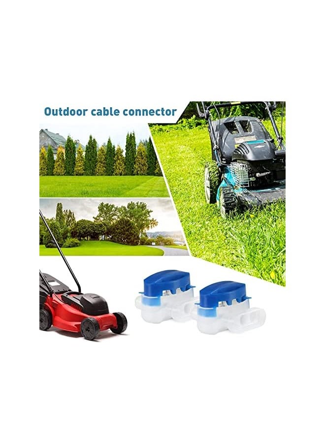 PROMASS promass Cable Connector, 314 Box Waterproof Cable Clamp Cable Tie 3 Wire Connectors, Lawnmower Connectors Repair Set for Automower Robotic Lawn Mowers Connecting Cable Ends (20Pack Blue)  - Image 3