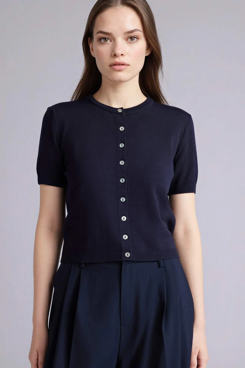 DeFacto Regular Fit Crew Neck Cardigan