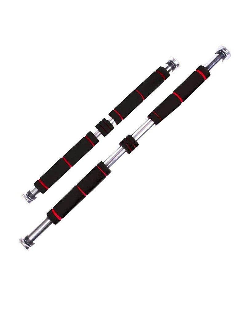 H PRO Pro Adjustable Full Foam Door Horizontal Pull Up Bar| Portable Chin Up Pull Up Bar For Door Frame| Home Exercise Training Fitness Gym Workout Equipment| Heavy-Duty Stainless-Steel Foam Grip - Image 1