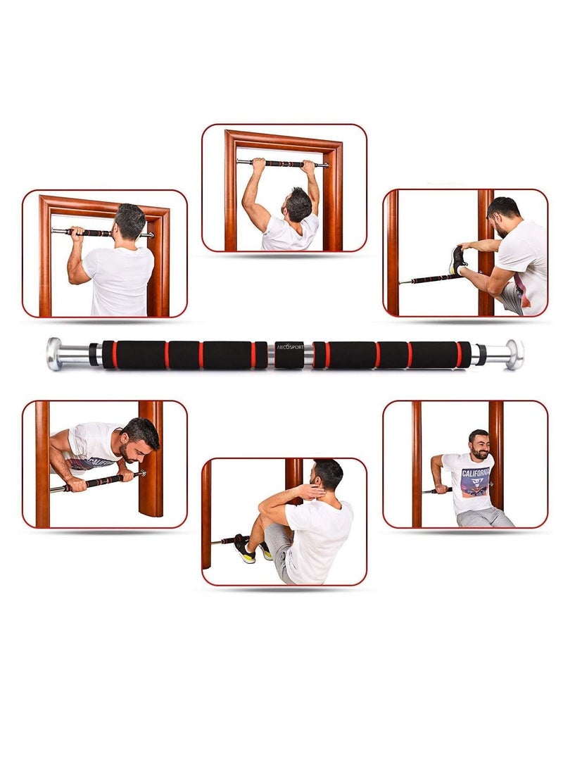 H PRO Pro Adjustable Full Foam Door Horizontal Pull Up Bar| Portable Chin Up Pull Up Bar For Door Frame| Home Exercise Training Fitness Gym Workout Equipment| Heavy-Duty Stainless-Steel Foam Grip - Image 4
