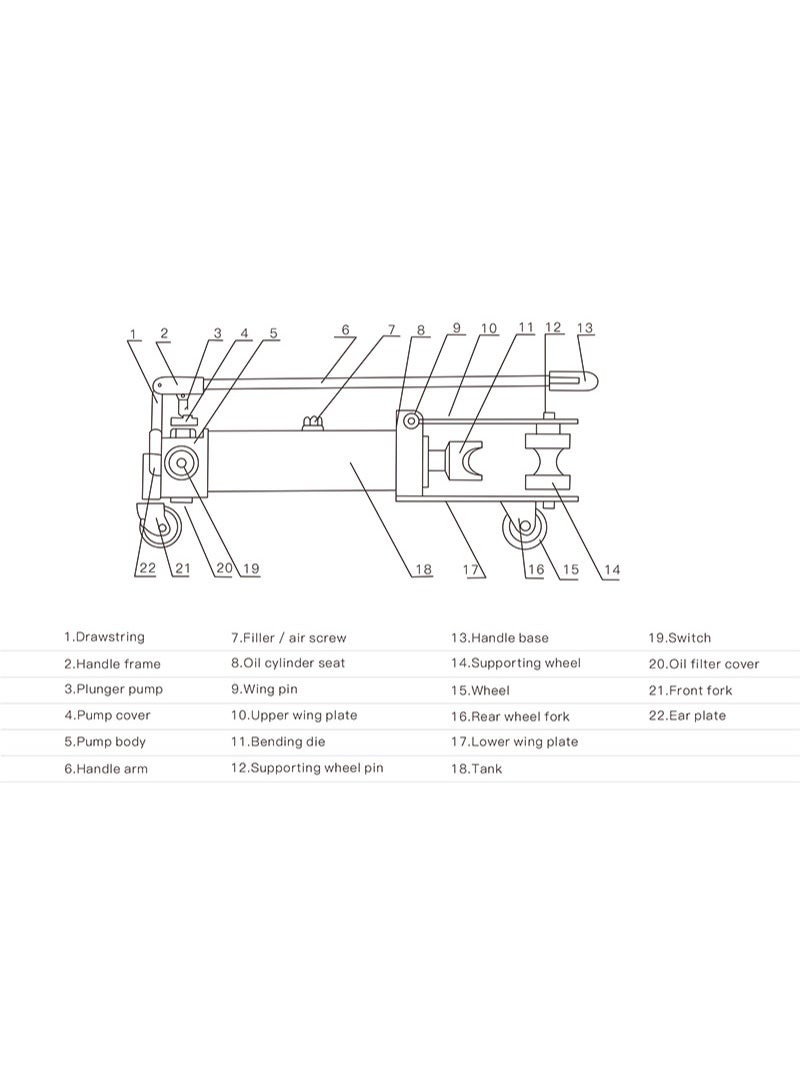 Hydrol Hydraulic Pipe Bender 25 Ton with Dies, Manual, SWG-25 - Image 4