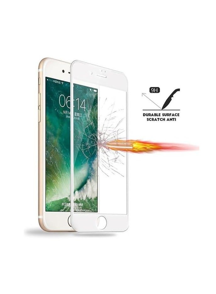 LEDIN Glass for iPhone 8 / iPhone 7 Screen Protector White Frame Tempered Glass Full Glue Edge-to-Edge Protector for iPhone 8 / iPhone 7 (White) - Image 4