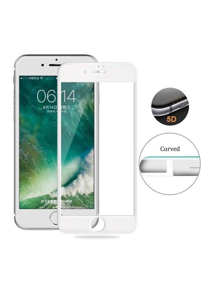 LEDIN Glass for iPhone 8 / iPhone 7 Screen Protector White Frame Tempered Glass Full Glue Edge-to-Edge Protector for iPhone 8 / iPhone 7 (White) - Image 3