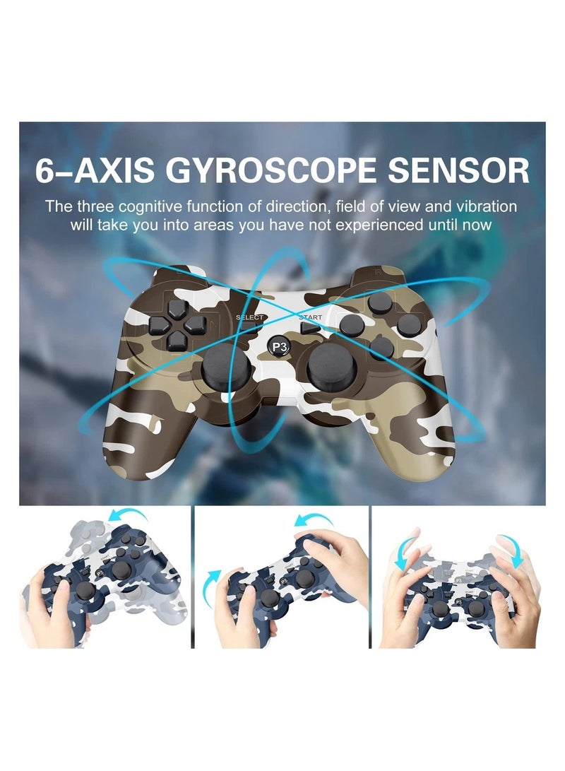 Wireless Bluetooth Gamepad - Camouflage Design, P111  on for PS3 - Image 2