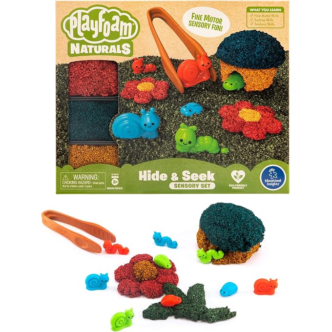 Educational Insights Playfoam Naturals Sensory Set, Sensory Bin with Tools, Fine Motor Skills, Gift for Boys & Girls Ages 3+ - Image 1