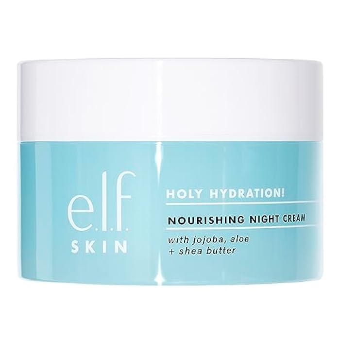 elf e.l.f. SKIN Holy Hydration! Nourishing Night Cream, Ultra-Hydrating Moisturizer, Infused with Shea Butter, Soothes Skin, 1.76 Oz (Packaging May Vary) - Image 1